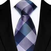 Gravata Sparka Xadrez Roxo e Azul SK008